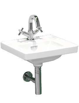 RAK Empire Wall Hung Basin With Bottle Trap 450mm Wide