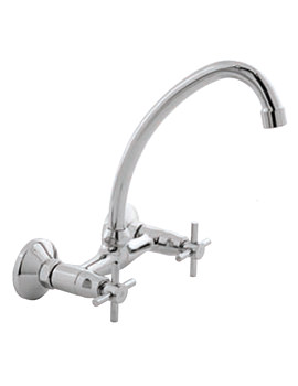 Vado Vecta Wall Mounted Sink Mixer Tap With Swivel Spout | VEC-154G
