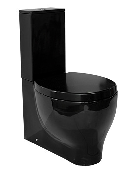 RAK Zen Close Coupled WC With Toilet Seat 650mm Black
