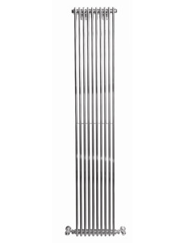 Rimini Straight Tube on Tube Chrome Vertical Radiator 400 x 1800mm | RSC18H14T
