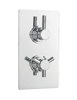 Horizon High Pressure Twin Shower Valve With Square Plate