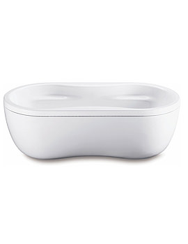 Mega Duo Oval Supersteel Freestanding Bath With Panel 1800 x 900mm