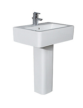Phoenix Qube Basin And Full Pedestal 600mm Wide