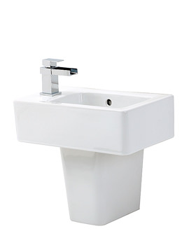 Phoenix Qube Basin And Semi Pedestal 475mm Wide