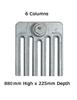 Apollo Firenze 11 Sections 6 Column Cast Iron Radiator 880mm