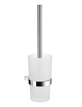 Smedbo Air Wall Mounted Toilet Brush Holder With Frosted Glass | AK333
