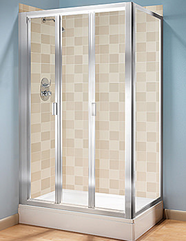 Manhattan M2 Tri-Fold Shower Door 1200mm-White