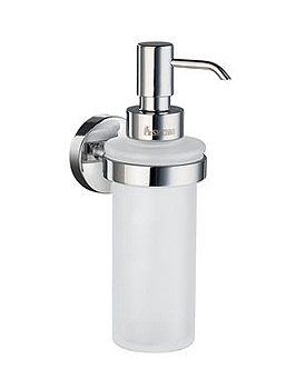Image of Smedbo Home Frosted Glass Soap Dispenser With Holder | HK369