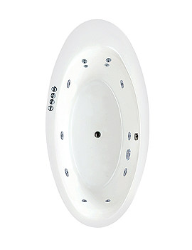 Phoenix Dolce Roll Top Whirlpool Bath With White Surround - System 1