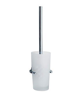Smedbo Loft Wall Mounted Toilet Brush With Frosted Glass | LK333