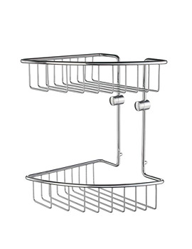 Smedbo Home 2 Level Corner Soap Basket | HK377