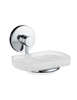 Smedbo Studio Holder with Glass Soap Dish