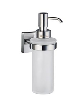 Image of Smedbo House Frosted Glass Soap Dispenser With Holder | RK369
