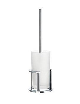 Smedbo Outline Free Standing Toilet Brush With Frosted Glass | FK101