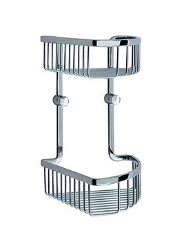 Smedbo Loft Soap Basket Corner 2 Level | LK377