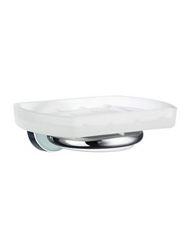 Smedbo Moon Frosted Glass Soap Dish With Holder | MK342