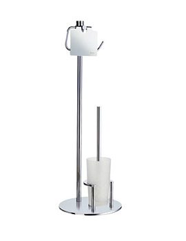 Smedbo Outline Toilet Roll Holder with Lid and Toilet Brush | FK301