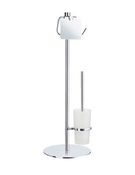 Smedbo Outline Toilet Roll Holder With Lid And Toilet Brush | FK302