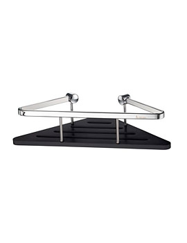 Smedbo Sideline Corner Soap Basket With Black Solid Surface | DK3023