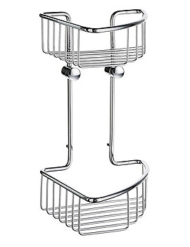 Smedbo Sideline Soap Basket Straight 2 Level 395mm High | DK1021