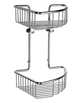 Smedbo Sideline 2 Level Corner Soap Basket 295mm High | DK1022