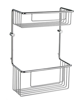 Smedbo Sideline Soap Basket Straight 2 Level 320mm High | DK1031