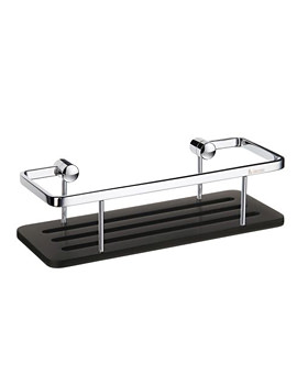 Smedbo Sideline Soap Basket Straight With Black Solid Surface | DK3003