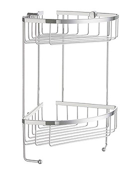 Smedbo Sideline Design 2 Level Corner Soap Basket | DK2031