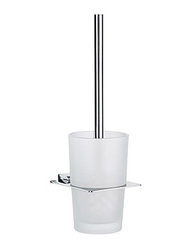 Smedbo Spa Wall Mounted Frosted Glass With Toilet Brush | PK333