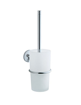 Smedbo Studio Wall Mounted Toilet Brush With Frosted Glass | NK333