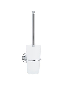 Smedbo Villa Wall Mounted Toilet Brush With Frosted Glass | CK333