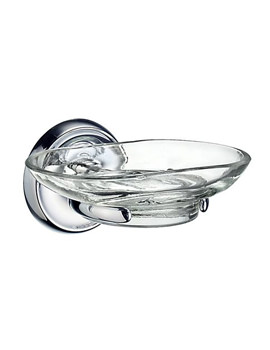 Smedbo Villa Clear Glass Soap Dish With Holder | K242