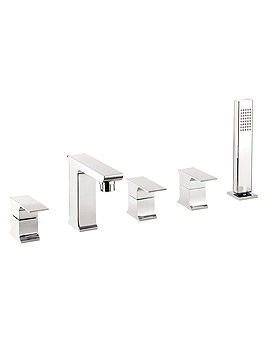 Crosswater Status Bath 5 Hole Set | SS450DC