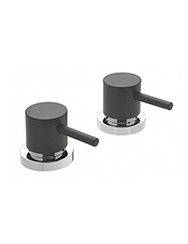 Tre Mercati Milan Black Three Fourth inch Side Valves Pair 63300