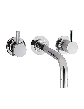 Crosswater Mike Lever Wall Mounted 3 Hole Basin Set | ML130WNC