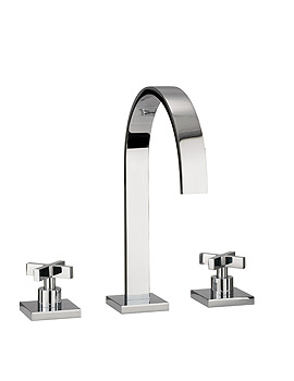 CrossWater Alvero Deck Mounted Basin 3 Hole Set | AL135DNC