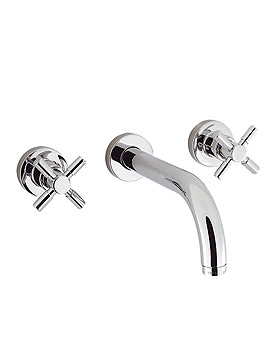 Crosswater Totti Wall Mounted 3 Hole Basin Set | TO130WNC