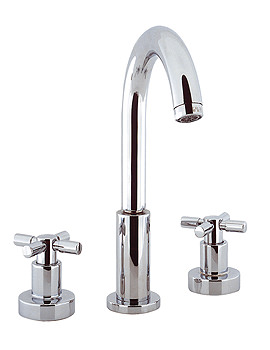 Crosswater Totti Deck Mounted 3 Hole Basin Set | TO135DPC