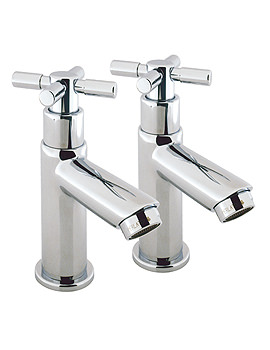 Crosswater Totti Basin Pillar Taps Pair | TO140DNC
