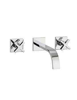 CrossWater Alvero Wall Mounted Bath 3 Hole Set | AL331WC