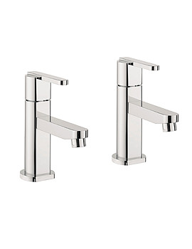 Crosswater Pursuit Basin Pillar Taps Pair | PU140DNC