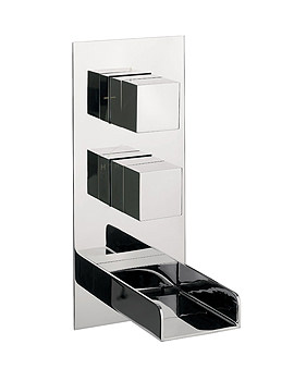 Crosswater Square Thermostatic Shower Valve with Spout | WS1600RC