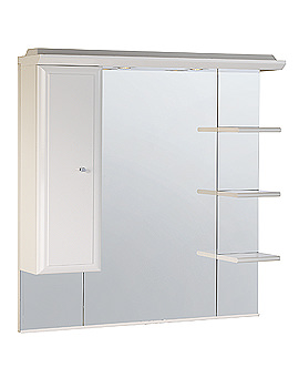 Image of Roper Rhodes Valencia 1000mm Mirror With Shelves - Cupboard And Canopy