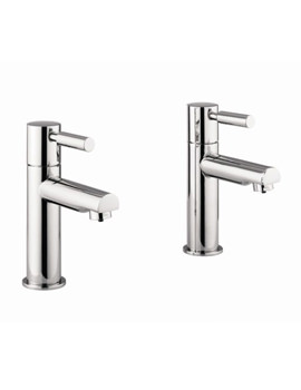 Crosswater Design Basin Pillar Taps Pair | DE140DNC