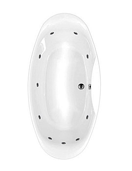 Image of Carron Elysee Freestanding 11 Jet Whirlpool Bath 1800 x 900mm