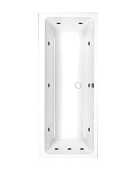 Carron Quantum Double Ended 11 Jet Whirlpool Bath 1700 x 700mm