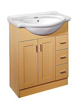 Roper Rhodes New England Beech Vanity Unit And Basin 800mm | NVB8BH