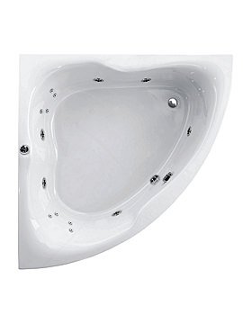 Aquaestil Gloria 14 Jet Whirlpool Corner Bath 1500 x 1500mm