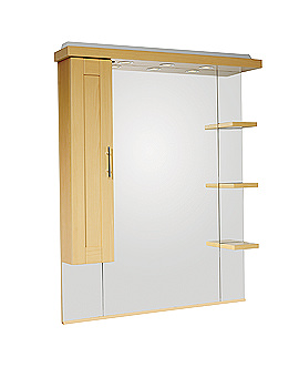 New England Beech Mirror Cupboard Canopy And Shelves 800mm | NCSC8BH