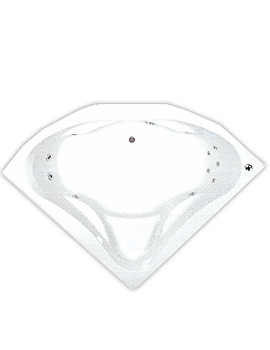 Aqva Garda 1400x1400 Corner Bath Tub With 6 jet